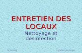 Entretien des locauxTerminales ENTRETIEN DES LOCAUX Nettoyage et désinfection.