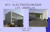 BTS ELECTROTECHNIQUE LES ANDELYS Lycée Jean MOULIN.