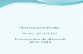 1. BILAN 2011-2012 (132 jours douverture) Comparatif doccupation des dispositifs Plan Grand Froid 2010-2011 et 2011-2012 2.