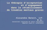 Alexandre Benoit, inf. M.Sc. Conseiller clinicien en soins infirmiers Hôpital Louis-H. Lafontaine.