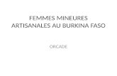FEMMES MINEURES ARTISANALES AU BURKINA FASO ORCADE.