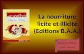 La nourriture licite et illicite (Editions B.A.A.) Réalisé par SABURALI Mahir – Houssen.