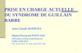 1 PRISE EN CHARGE ACTUELLE DU SYNDROME DE GUILLAIN BARRE Jean-Claude RAPHAEL Hôpital Raymond POINCARE 104 boulevard Raymond Poincaré 92380 GARCHES Tél.