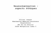 Neuroréanimation : aspects éthiques Olivier Jonquet Réanimation Médicale-Assistance Respiratoire CMC Gui de Chauliac 34295 Montpellier Cedex 5.