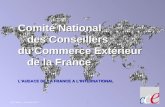 CCE Alsace - 1er février 2011 1 Comité National des Conseillers des Conseillers du Commerce Extérieur de la France de la France LAUDACE DE LA FRANCE A.