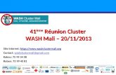 41 ème Réunion Cluster WASH Mali – 20/11/2013 Groupe Pivot ADDA Site internet: Site internet: ://.