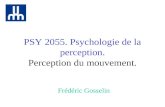 PSY 2055. Psychologie de la perception. Perception du mouvement. Frédéric Gosselin.