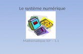 Le système numérique Mathématique 10 e – 1.1. Les sous-ensembles des nombres réels Fiche 9.