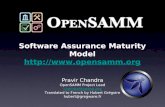 Software Assurance Maturity Model   Pravir Chandra OpenSAMM Project Lead chandra@owasp.org Translated to.