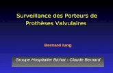 Surveillance des Porteurs de Prothèses Valvulaires Bernard Iung Groupe Hospitalier Bichat - Claude Bernard.