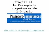 Les habitudes de travail et le Passeport-compétences de lOntario  .