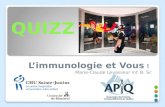 QUIZZ Limmunologie et Vous ! Marie-Claude Levasseur inf. B. Sc.