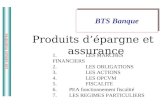 Produits dépargne et assurance BTS Banque Les valeurs mobilières 1.LES MARCHES FINANCIERS 2.LES OBLIGATIONS 3.LES ACTIONS 4.LES OPCVM 5.FISCALITE 6. PEA.