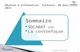 Sommaire SOCABAT GIE La contrefaçon 20 Mars 2014TOULOUSE1.