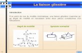 La liaison glissière -1- Dun point de vue du modèle cinématique, une liaison glissière nautorise qu un degré de mobilité en translation entre deux pièces.