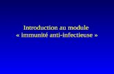 Introduction au module « immunité anti-infectieuse »
