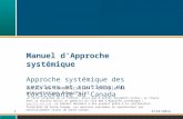 Manuel dApproche systémique Approche systémique des services et soutiens en toxicomanie au Canada Outils de communication : Exemple de présentation PowerPoint.