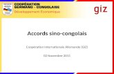Développement Economique Accords sino-congolais Coopération Internationale Allemande (GIZ) 02 Novembre 2011.