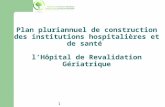 1 Plan pluriannuel de construction des institutions hospitalières et de santé lHôpital de Revalidation Gériatrique.
