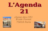 LAgenda 21 classe des CE1 École Forest 75018 Paris.
