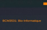 BCM3531: Bio-Informatique. Vos résultats de lIRIC Malheureusement lorganisation du temps des expériences cette année ne nous permet pas d'utiliser aujourd'hui.