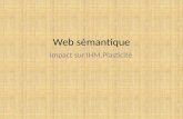 Web sémantique Impact sur IHM.Plasticité. *Web sémantique 1.Introduction 2. Historique de WS 3. Principe général 4. Le but du WS 5.étape de dévelopement.