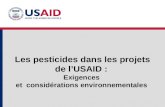 Les pesticides dans les projets de lUSAID : Exigences et considérations environnementales.