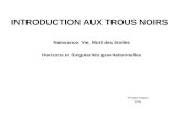 INTRODUCTION AUX TROUS NOIRS Naissance, Vie, Mort des étoiles Horizons et Singularités gravitationnelles Philippe Magne 2006.