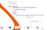 Rapport dexpatriation académique SCHMIT Marine GAUTHIER-JUDE Laura Universita degli Studi di Torino 2011-2012 Economia.