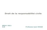 DROI-C-5011 ULBProfesseur Jean ROGGE Droit de la responsabilité civile.