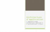 Architecture dapplication Lapprentissage automatique appliqué à larchitecture 3-tiers.