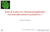 Faut-il traiter les Glomérulonéphrites extramembraneuses primitives ? Gabriel Choukroun Service de Néphrologie –Dialyse - Transplantation - CHU Amiens.