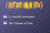 Le modèle atomique. De latome à lion. Rappels du modèle atomique Latome est constitué dun _______ autour duquel se déplacent des _______. électrons noyau.