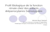 Profil Biologique de la fonction rénale chez des enfants drépanocytaires homozygotes Michel Aloni Ntetani Service dHémato-oncologie et Néphrologie Pédiatrique,Cliniques.