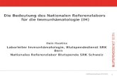 HHU/Swisstransfusion/ 05.9.2013 Hein Hustinx Laborleiter Immunhämatologie, Blutspendedienst SRK Bern Nationales Referenzlabor Blutspende SRK Schweiz Die.