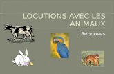 Réponses. Vous aimez les animaux? Vous aimerez les locutions idiomatiques françaises. Dans les expressions qui suivent, vous devez trouver le mot manquant.