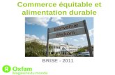 Commerce équitable et alimentation durable BRISE - 2011.
