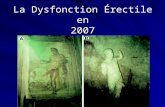 La Dysfonction Érectile en 2007. Définition de la fonction érectile « Ce qui caractérise lérection cest quelle atteint brusquement son maximum, souvent.
