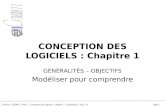 J.Printz / CNAM - CMSL / Conception des logiciels – chapitre 1 - Généralités / Vers. 5.6Page 1 CONCEPTION DES LOGICIELS : Chapitre 1 GÉNÉRALITÉS – OBJECTIFS.