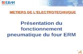 1 METIERS DE LELECTROTECHNIQUE Présentation du fonctionnement pneumatique du four ERM.
