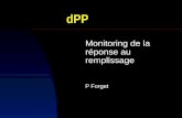 DPP Monitoring de la réponse au remplissage P Forget.