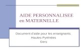 AIDE PERSONNALISEE en MATERNELLE Document daide pour les enseignants. Hautes-Pyrénées Gers.