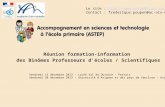 Réunion formation-information des Binômes Professeurs d'écoles / Scientifiques Vendredi 13 décembre 2013 – Lycée Val de Durance - Pertuis Vendredi 20 décembre.