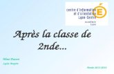 Après la classe de 2nde... Mme Passot Lycée Ampère Année 2013-2014.