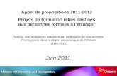 Aperçu des tendances actuelles par profession et des arrivées dimmigrants dans la région économique de lOntario (2008-2010) Juin 2011 Appel de propositions.