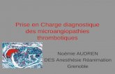 Prise en Charge diagnostique des microangiopathies thrombotiques Noémie AUDREN DES Anesthésie Réanimation Grenoble.