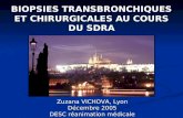 BIOPSIES TRANSBRONCHIQUES ET CHIRURGICALES AU COURS DU SDRA Zuzana VICHOVA, Lyon Décembre 2005 DESC réanimation médicale.