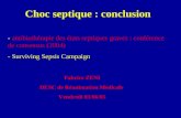 Choc septique : conclusion - antibiothérapie des états septiques graves : conférence de consensus (2004) - Surviving Sepsis Campaign Fabrice ZENI DESC.