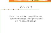 Cours 3 Une conception cognitive de lapprentissage : les principes de lapprentissage.