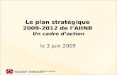 Le plan stratégique 2009-2012 de lAIINB Un cadre daction le 3 juin 2009.